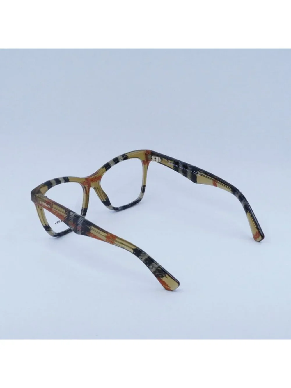 Burberry BE2416 4146 Eyeglasses Check Sand 52mm Cat Eye Frame